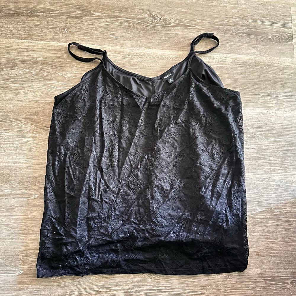Torrid Lace Cami Black Tank Top Plus Size 3X